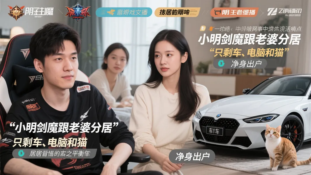 小明剑魔分居风波：只带车、电脑和猫，疑似净身出户？